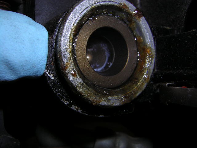 corrosion around the master cylinder piston