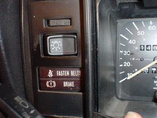 VW Cabriolet, dashboard, instrument cluster, lights