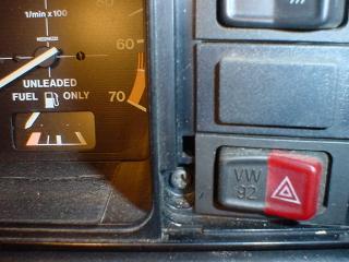 VW Cabriolet, dashboard, instrument cluster, lights