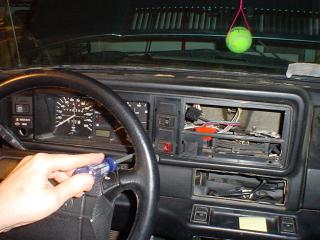 VW Cabriolet, dashboard, instrument cluster, lights