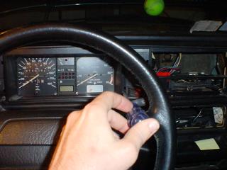VW Cabriolet, dashboard, instrument cluster, lights