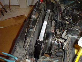Volkswagen Cabriolet, radiator install, replace