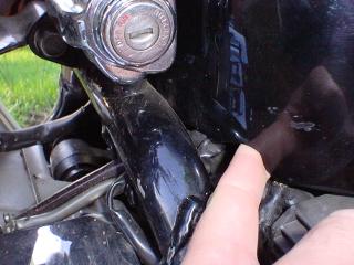 Honda VLX Shadow, left cover modification