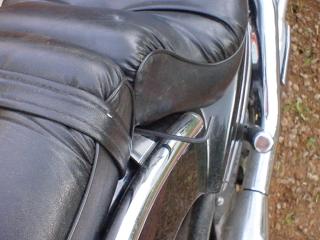 Honda Shadow, turn signal, move, relocate, seat removal
